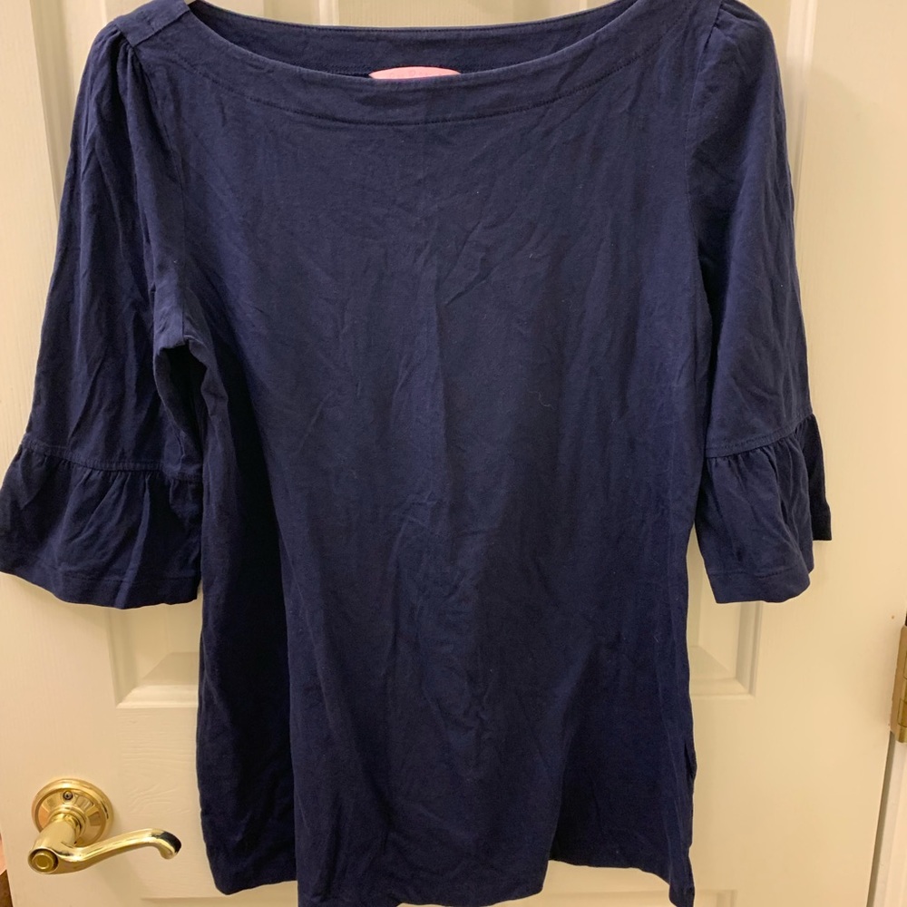 **LILLY PULITZER** Navy Boatneck Tee Sz: M